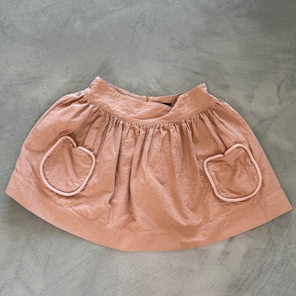 Mulberry Light Peachy Pink Mini Skirt - Boho Cottage Core - 8
